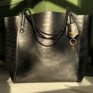 Black Leather Vachetta Venice Tote by MZ Wallace